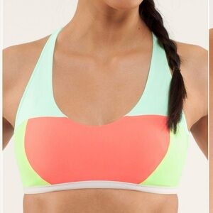 Lululemon Athletica Mint and Coral Sports Bra
